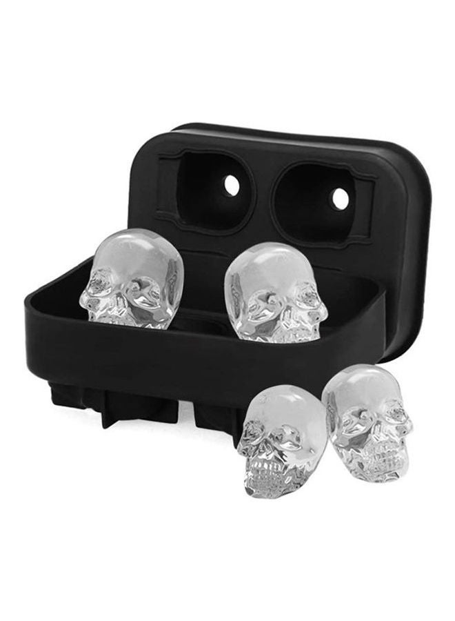 NIBEMINENT 3D Skull Ice Mold,Easy Release Silicone Mold,4 Cute And Funny For Whiskey,Cocktails Juice Beverages Clear - Image 4