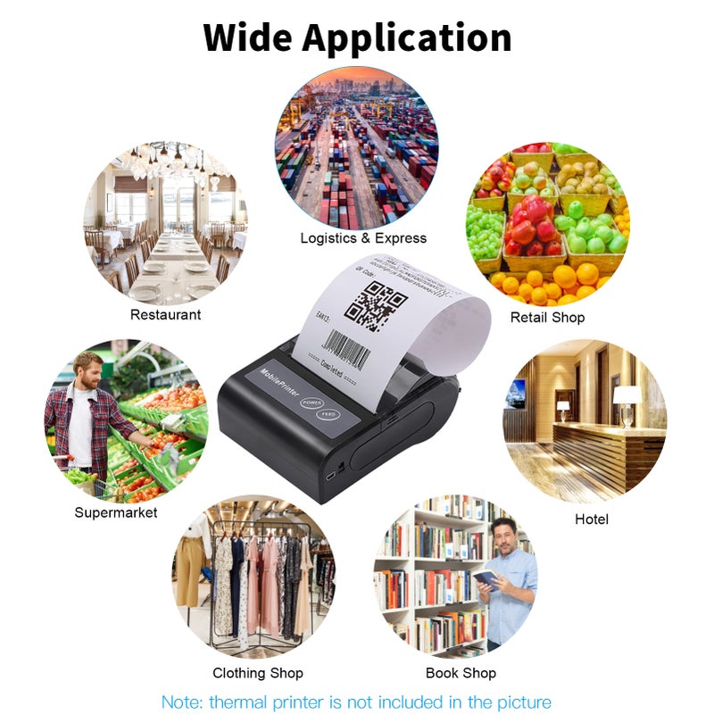 10 Rolls 57x30mm Direct Thermal Paper White Receipt Printing Paper Non-Adhesive Waterproof Oil-proof Friction-proof for Pocket Mobile Thermal Printer BT Photo Printer - Image 2