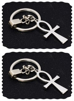 2 pieces - Silver - ankh key