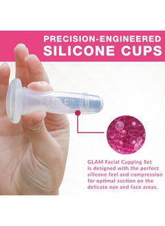 Lure Essentials LURE Essentials Glam Facial Cupping Set (5 pc) Face Eyes Lips Cupping Set with Brush Collagen Lymphatic Massage  - Image 2