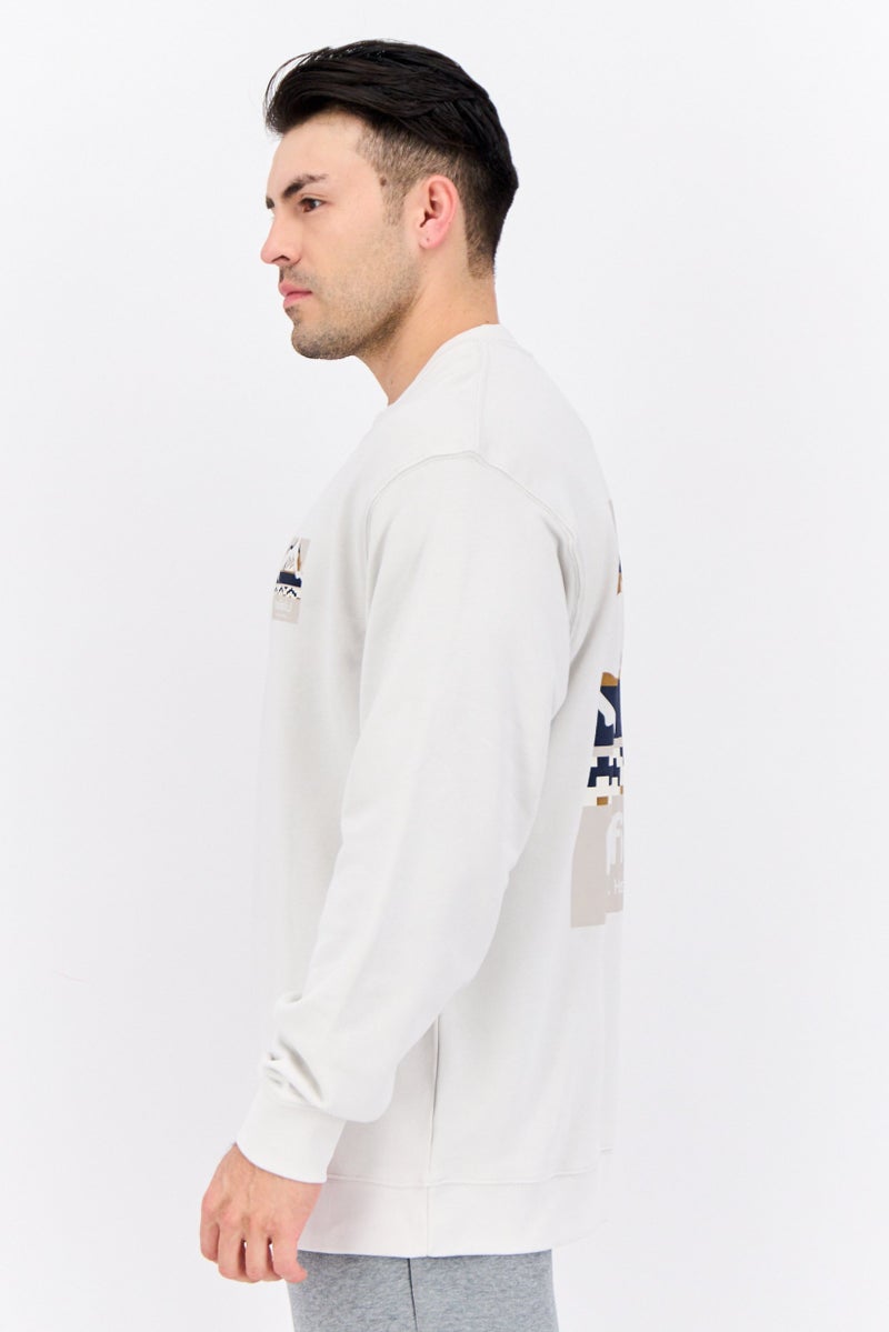 Penfield Men Crew Neck Brand Logo Long Sleeves Sweatshirt, White - Image 2