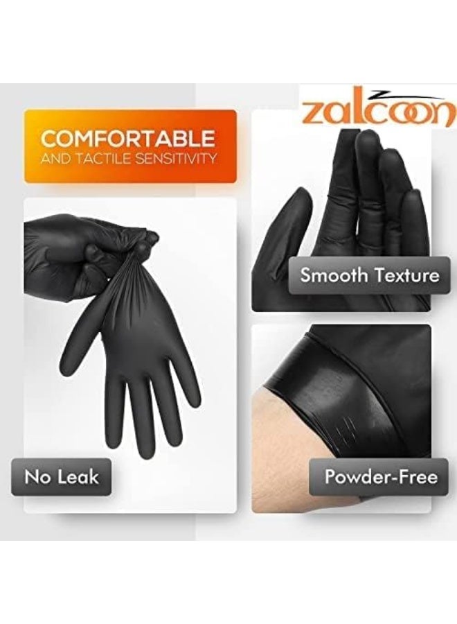 Falcon Falcon Vinyl Gloves - Black Powder Free Large (2 Packs x 100 Pieces)  - Image 3