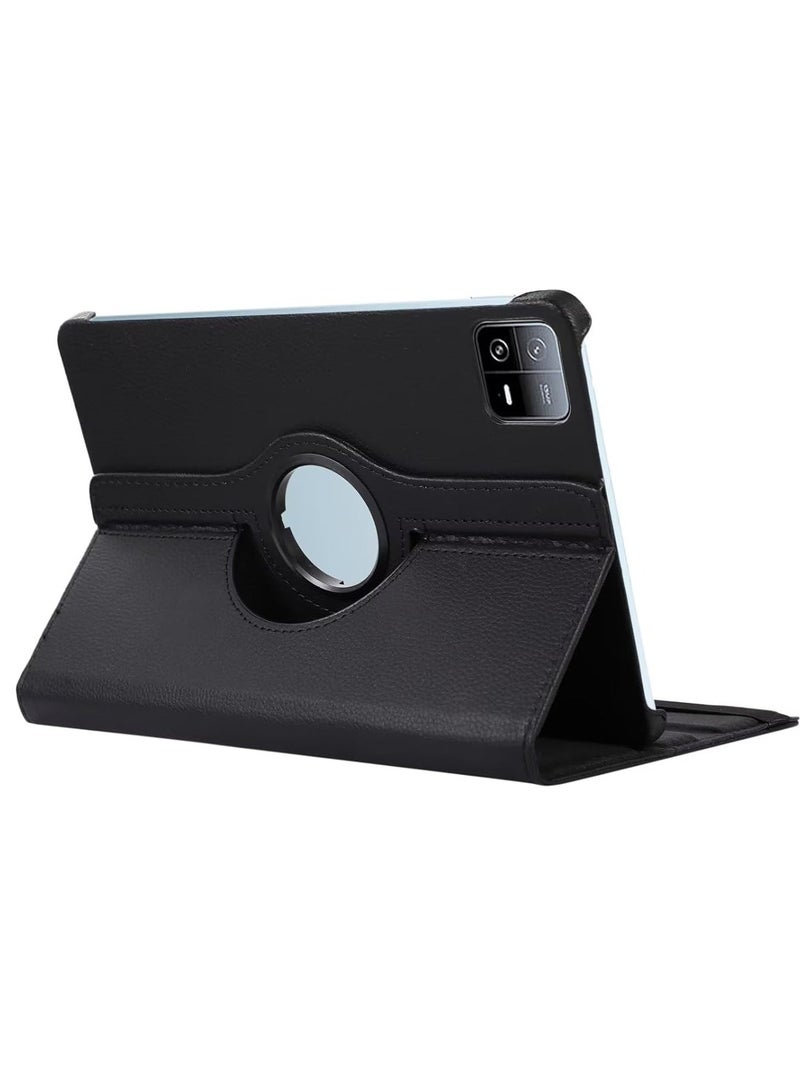 Mmmon Compatible with Xiaomi Pad 6/6 Pro Tablet case for Protector Pebbled Rotating 360 Protective Case Holster(Black) - Image 5