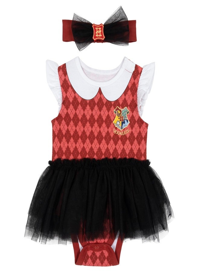 Harry Potter Infant Baby Girls Sleeveless Cosplay Dress and Headband Set 12 Months Red/Black - Image 1