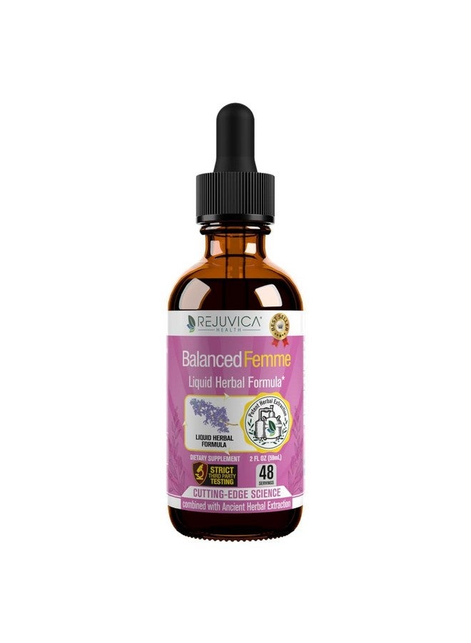 Rejuvica Health Rejuvica Health Balanced Femme - Advanced Female Balance Support Supplement - Liquid Delivery for Better Absorption - Vitex, Dong Quai, Black Cohosh, Maca Wild Yam & More! 