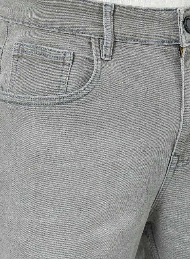 Styli  Mid Rise Regular Fit Faded Jeans for Men | Best Price UAE