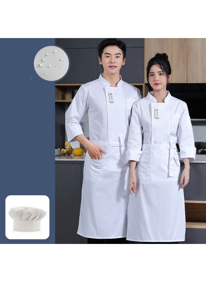 NIBEMINENT Breathable Chef Jacket Hotel Costume  Men Women Restaurant Kitchen Cook Clothes Waiter Uniform Chef Shirt  - Image 1