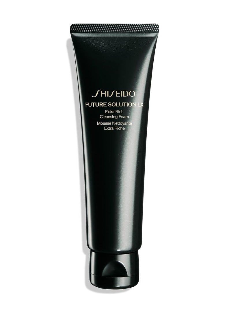 Shiseido Shiseido Future Solution LX Extra Rich Cleansing Foam - 125 mL - Rich Foaming Cleanser for Smooth and Vibrant Skin - Non-Comedogenic - All Skin Types - Image 1
