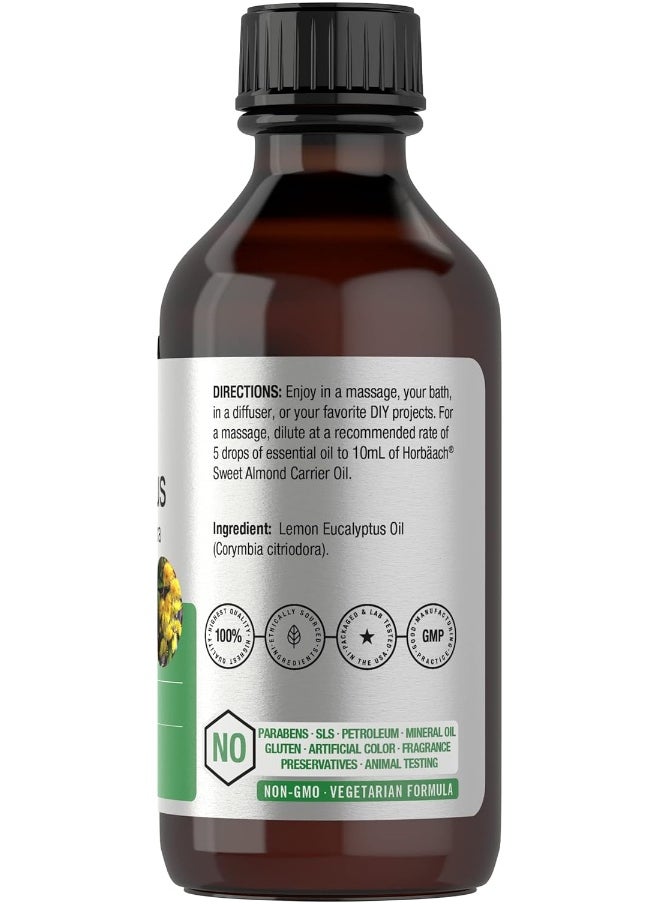 Horbäach Horbäach Lemon Eucalyptus Essential Oil | 2 oz | for Massage, Bath, Diffuser, DIY Projects & More | from Lemon Eucalyptus Plant  - Image 2
