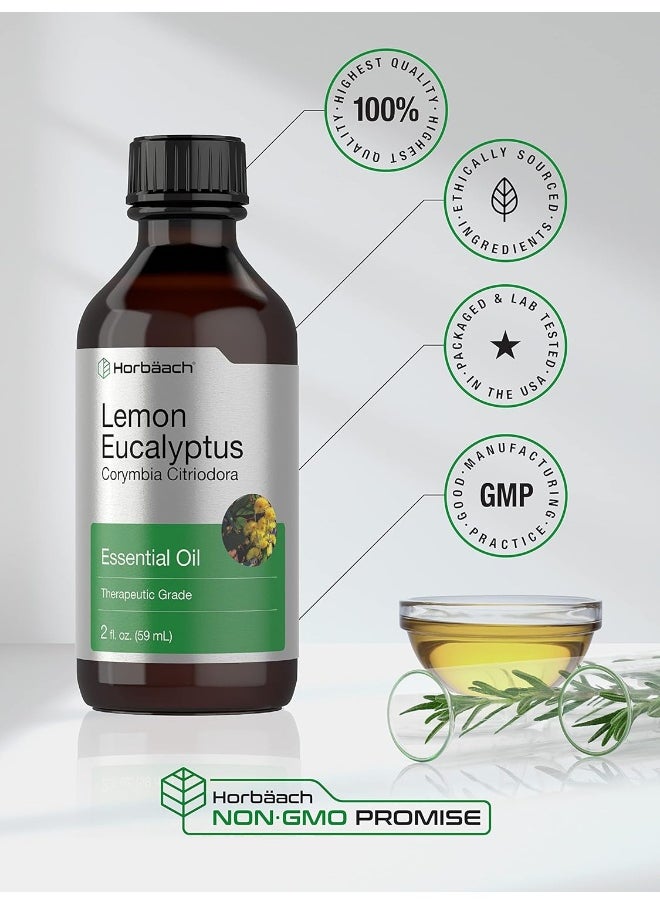Horbäach Horbäach Lemon Eucalyptus Essential Oil | 2 oz | for Massage, Bath, Diffuser, DIY Projects & More | from Lemon Eucalyptus Plant  - Image 5