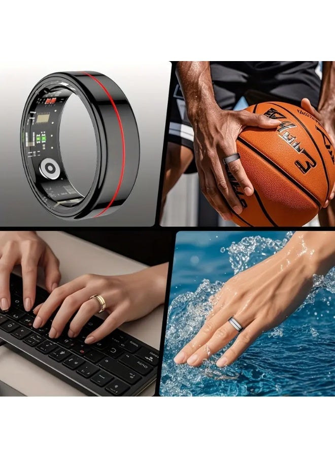 Youth Demon Fashion Men's Smart Ring – 3 Colors, 5ATM Waterproof, Multi-Function Fitness Tracker, iPhone/Android Compatible, Stylish Tech Gift - Image 3