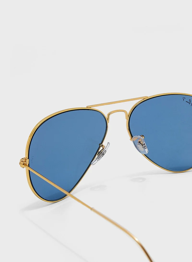 Ray-Ban Junior 0Rb3025 Junior Aviator Large Metal Sunglasses
