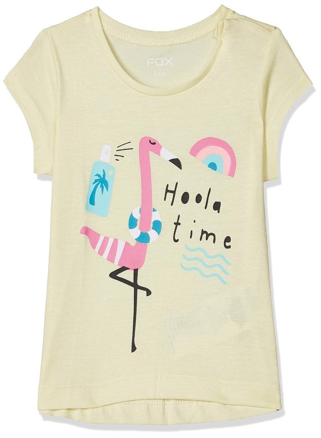 فوكس تيشيرت فوكس بيبي جيرل عادي (327874_أصفر فاتح_2Y) - Image 1