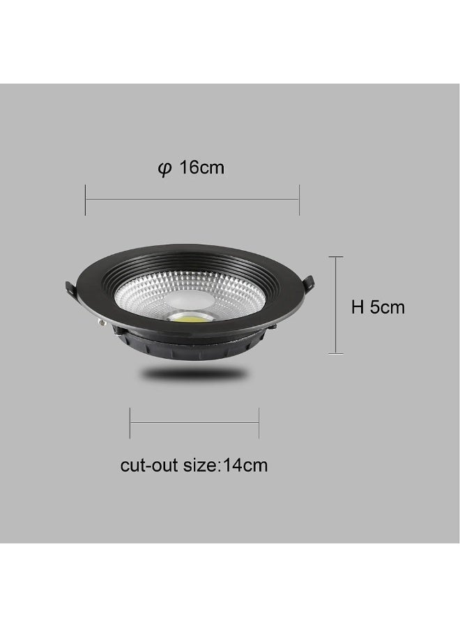 Hummer Black Recessed Spotlight – 3 Color Modes (Creamy + Yellow + White) – 15W – 14 cm - Image 3