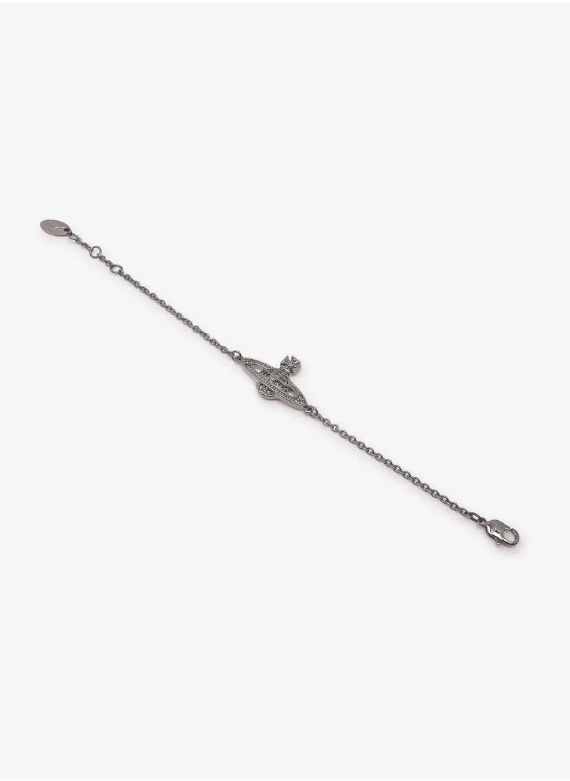 Vivienne Westwood Black and White Diamond Saturn Bracelet  - Image 2