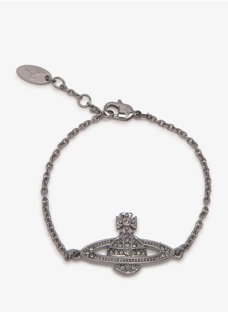Vivienne Westwood Black and White Diamond Saturn Bracelet  - Image 1