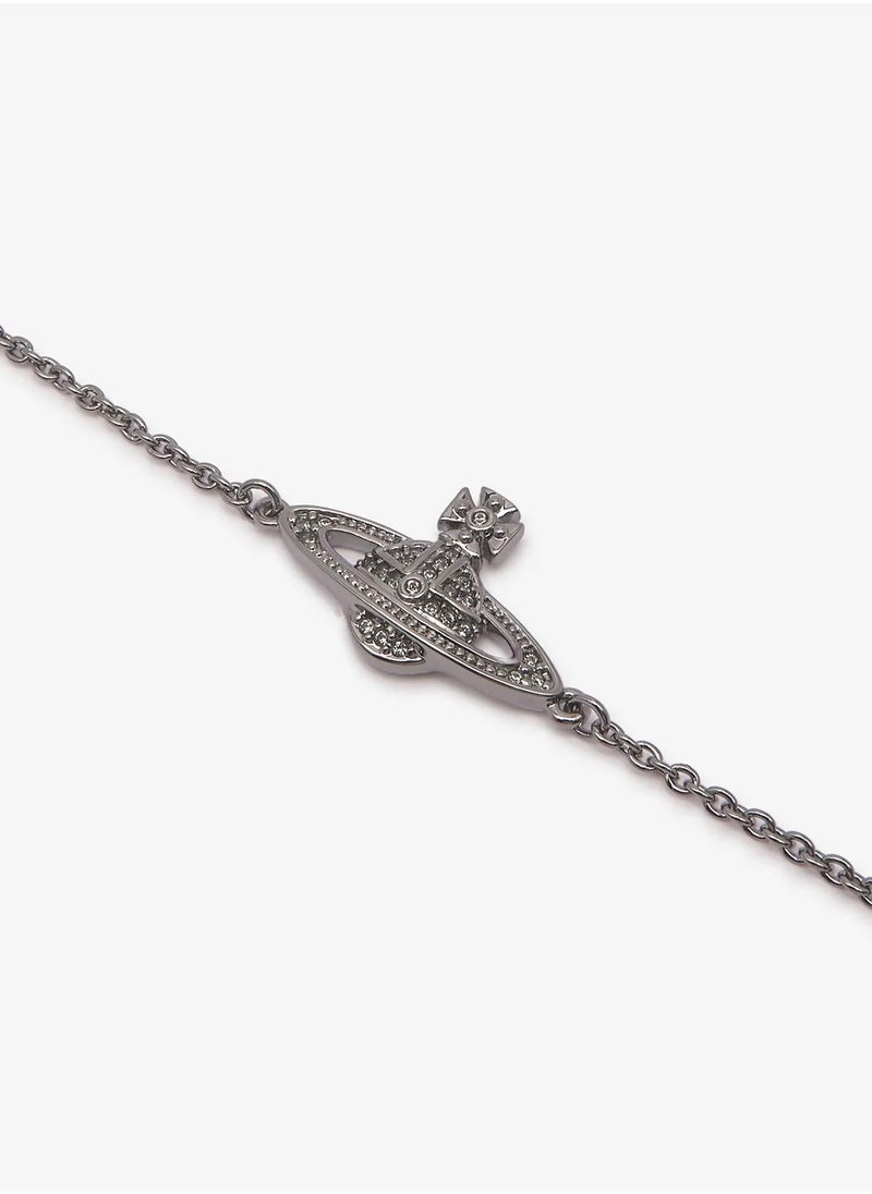 Vivienne Westwood Black and White Diamond Saturn Bracelet  - Image 3
