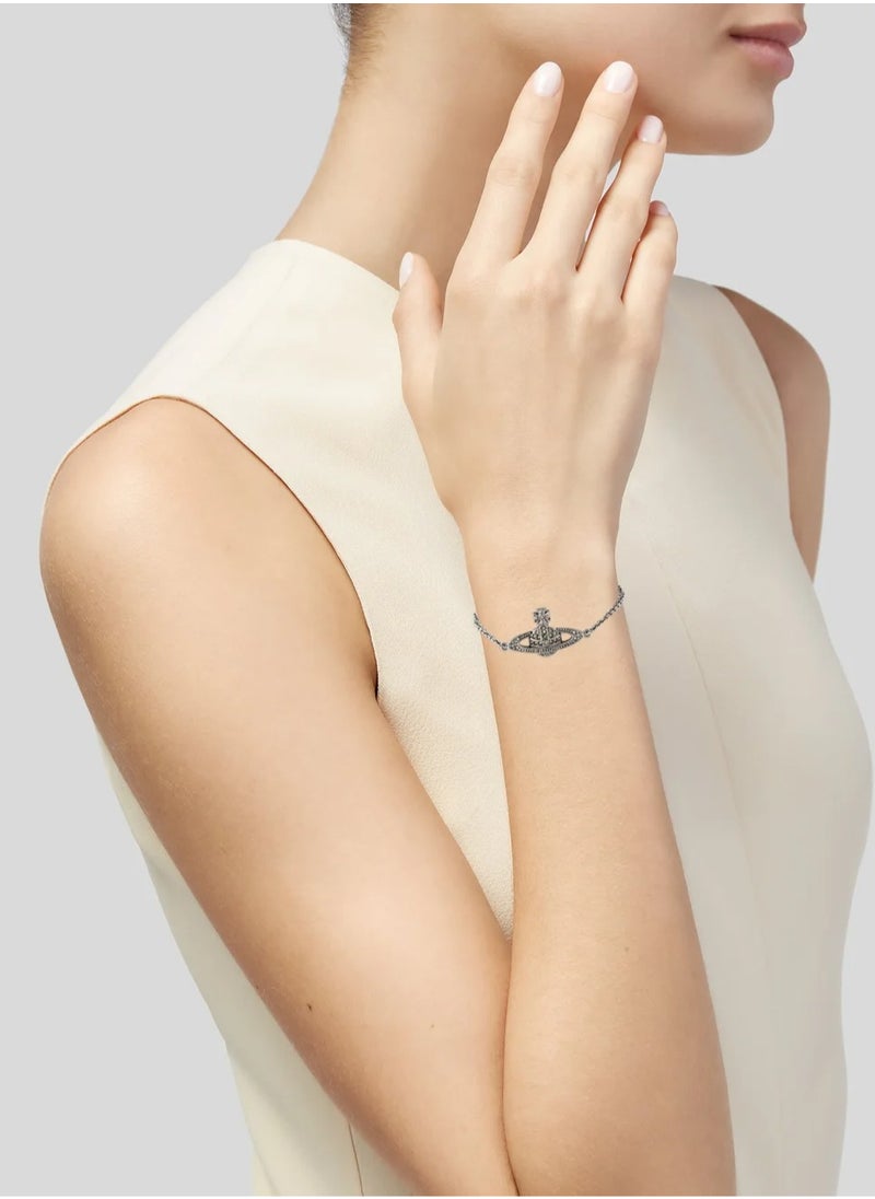 Vivienne Westwood Black and White Diamond Saturn Bracelet  - Image 5