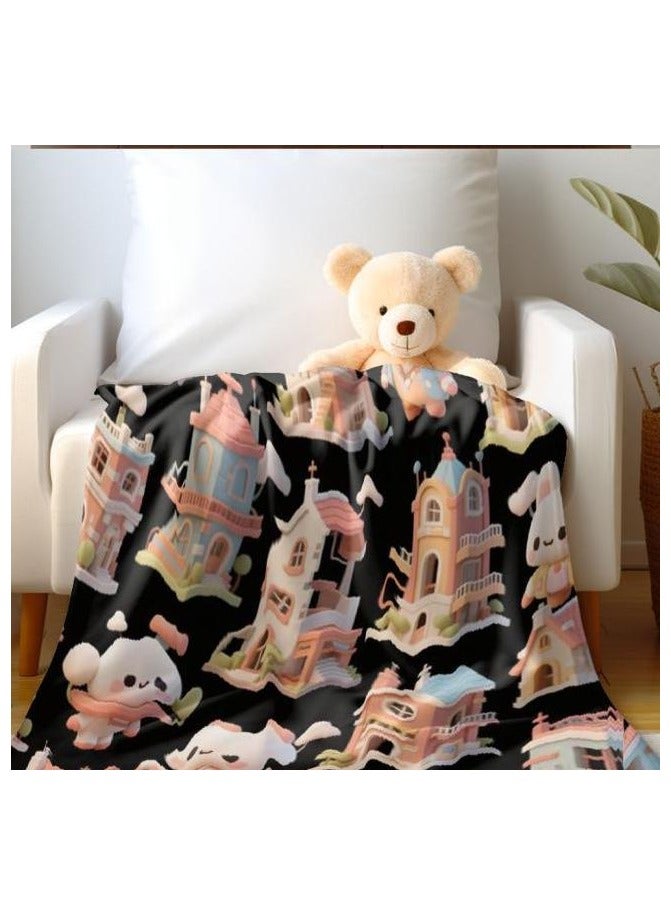 عام بطانية رقيقة من الفانيلا الكرتونية للأطفال أو الطلاب (دافئة ومريحة ومناسبة للنوم والألعاب) 100 سم * 150 سم - 1151 - Image 1