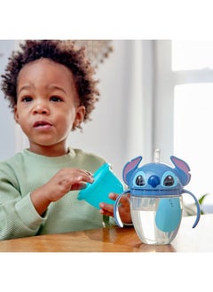 The First Years Stitch Silicone Straw Cup Spill Proof Sippy Cups Toddler Cups For 9 Months And Up 7 Ounces  - Image 4