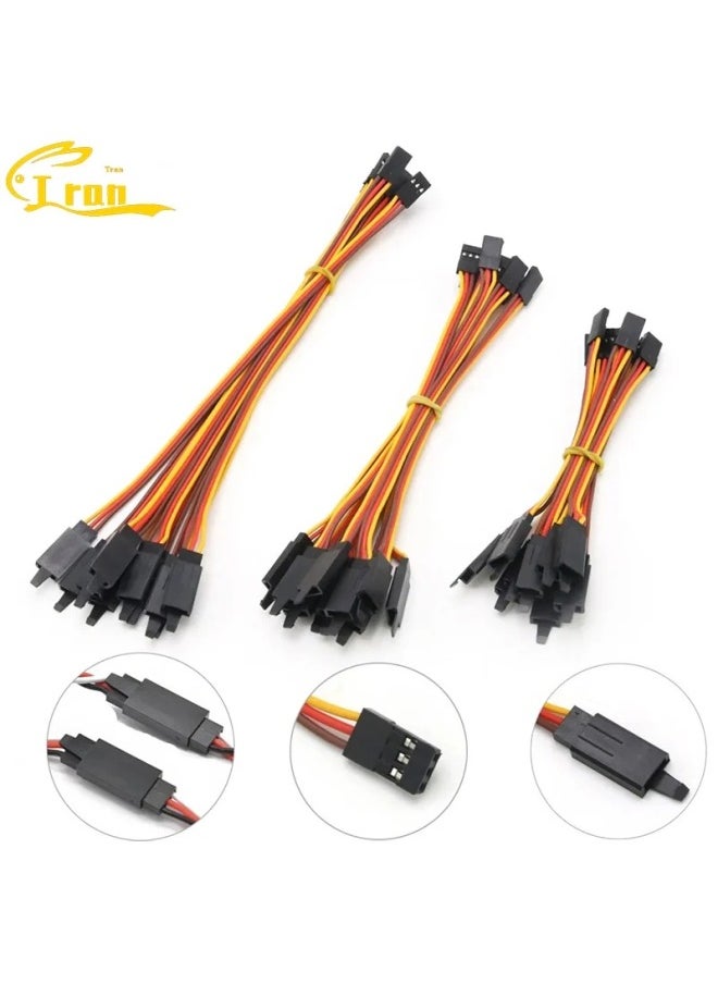 Steering Gear Extension Cable DuPont Head Anti-release Buckle Aircraft Model Adapter Cable 15 50cm 60 Core Wholesale-Color:60 Heart Brown Red Orange Anti-off Line 15CM  - Image 1