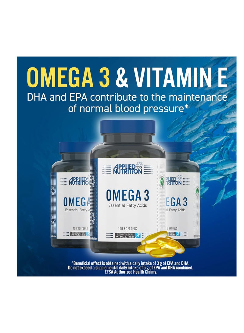 Applied Nutrition Omega 3, Omega Fish Oil 1000mg 100 Softgels  - Image 4