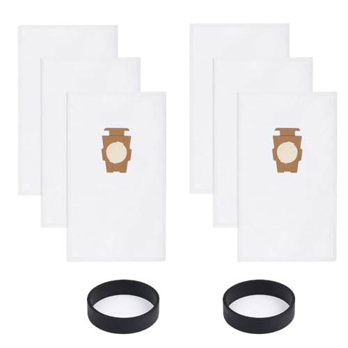 LOSKLENO 6 Pack Vacuum Cleaner Bags and 2 Belts Compatible with Kirby Vacuum Bags 204811, 204814, 205811 Style F, Fit for All Kirby Sentria Vacuum G Series, Avalir (6 Bags + 2 Belts) - Image 1