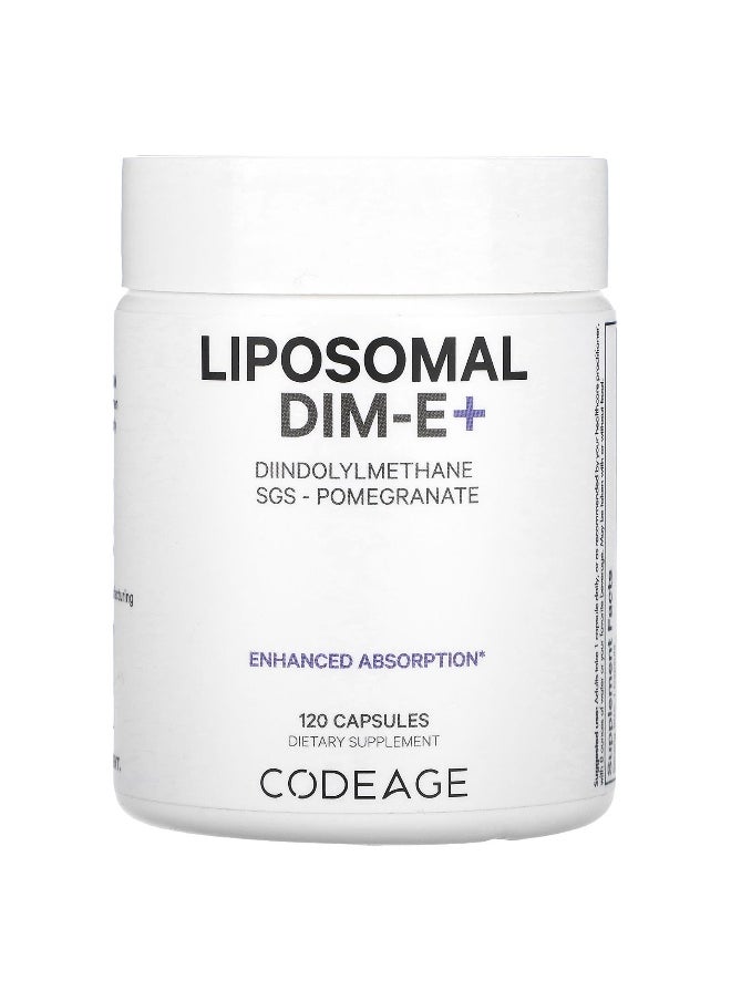 Codeage - Codeage, Liposmal DIM-E+, Pomegranate, 120 Capsules - Image 1