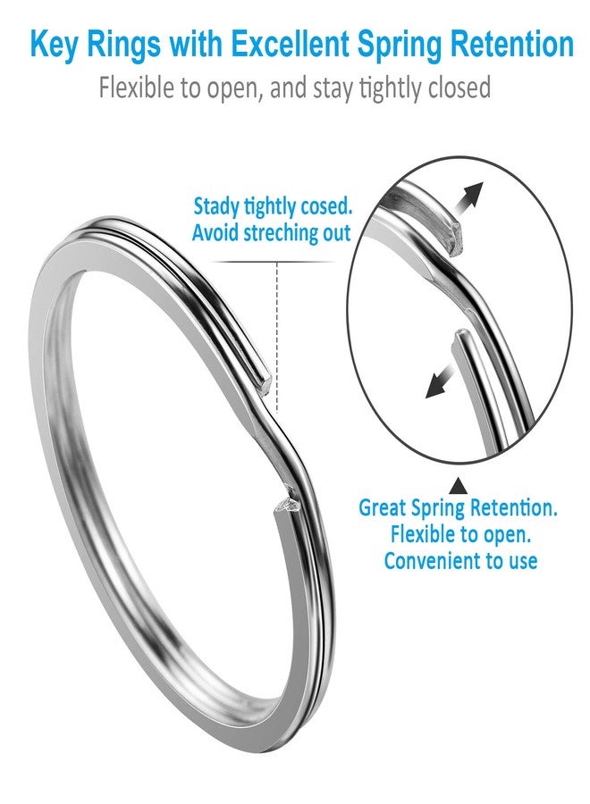 YHYZ Split Key Ring Circle Assorted, Metal Flat Round Keyring Durable in 5 Sizes (Small 1/2 inch, 3/4 inch,1 inch, 1.25 inch, 1.38 inch), for Dog Pet Collar DIY Tag Jewelry Car Key (Flat Round) - Image 5