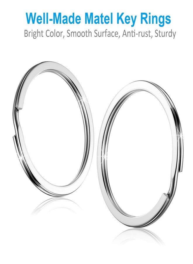 YHYZ Split Key Ring Circle Assorted, Metal Flat Round Keyring Durable in 5 Sizes (Small 1/2 inch, 3/4 inch,1 inch, 1.25 inch, 1.38 inch), for Dog Pet Collar DIY Tag Jewelry Car Key (Flat Round) - Image 3