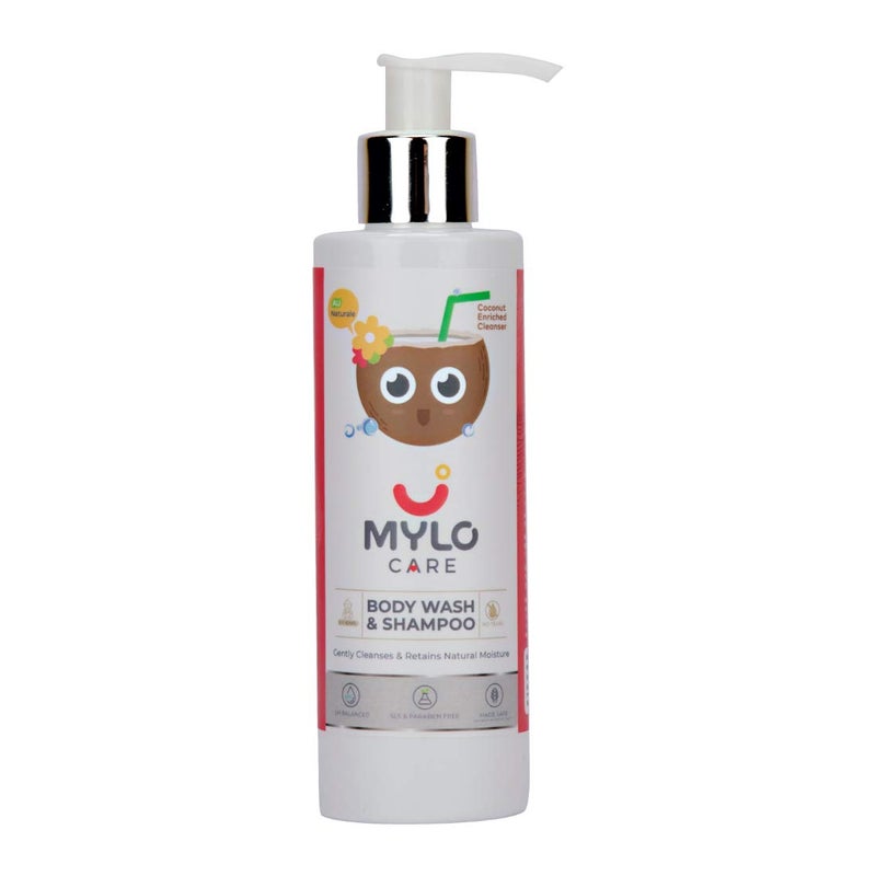 Mylo Care Baby Body Wash and Shampoo with Natural Coconut and No-Tears Formula |No Silicones, Parabens & Mineral Oil, 200 ml - Image 5