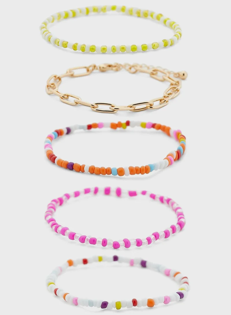VERO MODA Malva Bracelet 5 Pack