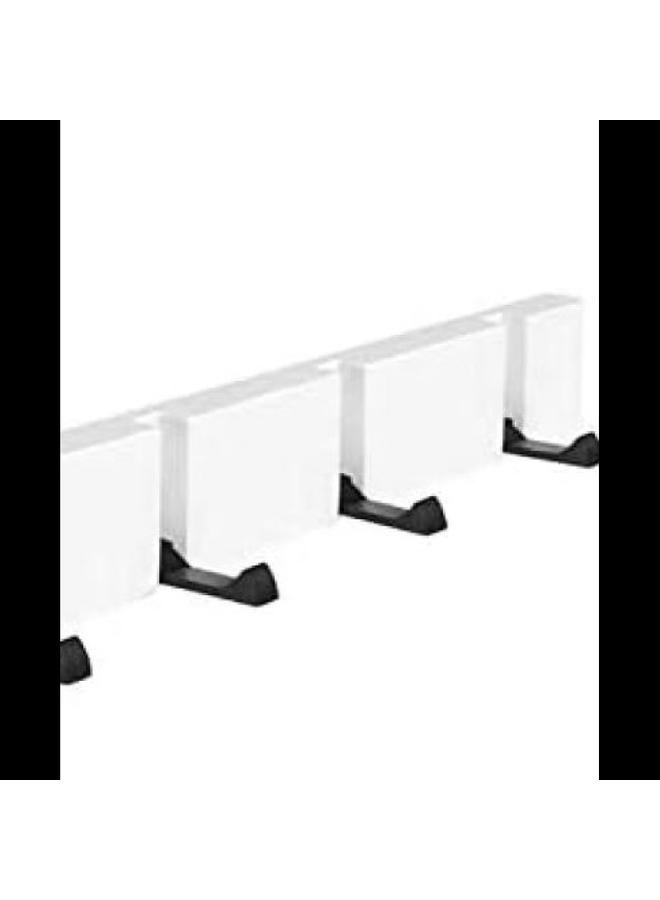 Wooden Wall Mounted Folding Rack, Modern Wall Floating Coat Hook Rack Space-Saving Coat Hanger for Coats (White 5 Hooks) - Image 4