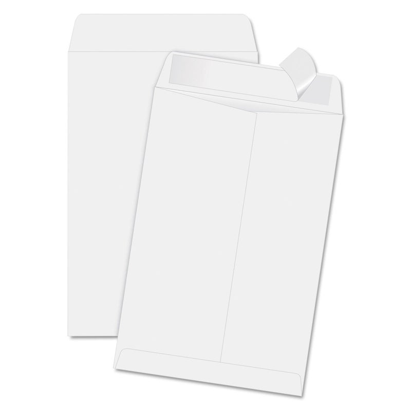 Quality Park 6-1/2 x 9-1/2 Catalog Mailing Envelopes, Redi-Strip Self Seal Closure, 28 lb White Wove Paper, 100 per Box (QUA44334) - Image 1