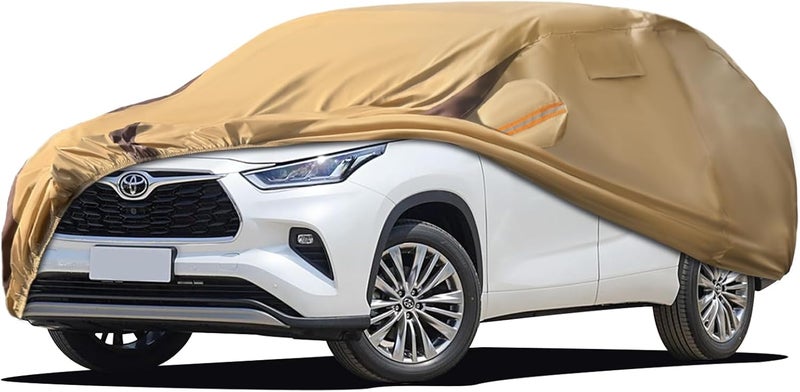 FSGRICH Waterproof All Weather Car Cover with Zipper and Windproof Buckle - Image 1
