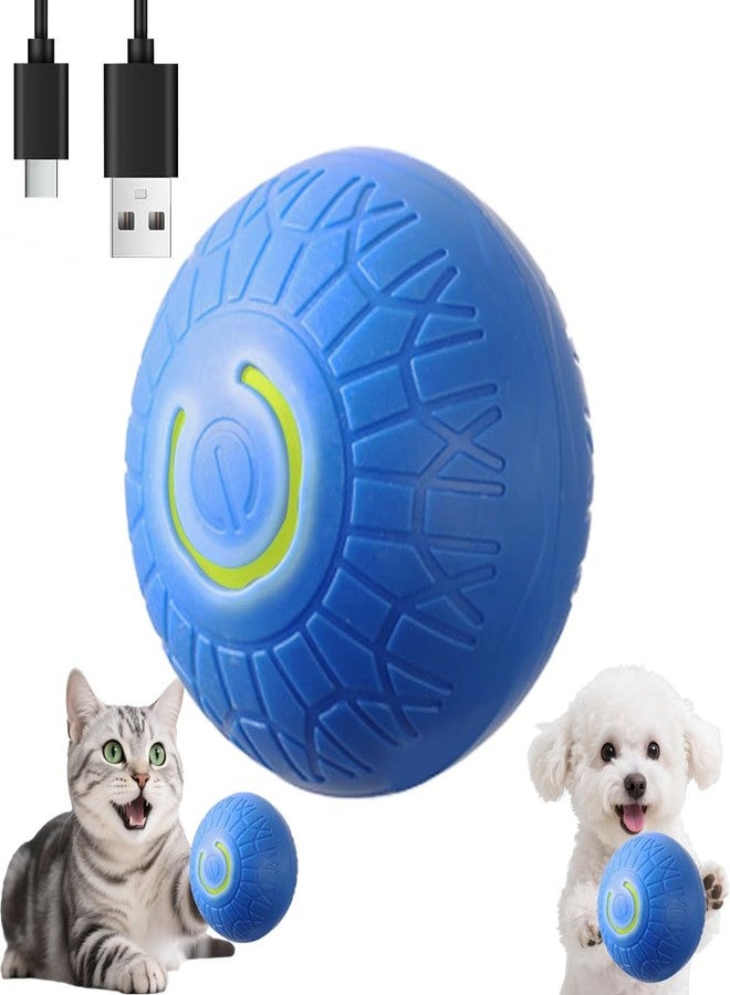 BIONEMAGILI Interactive Self-Moving Pet Toy Ball - Motion-Activated Auto Rolling, Military-Grade Chew Resistant, USB-C Rechargeable for Small Dogs & Cats (Blue, Medium)