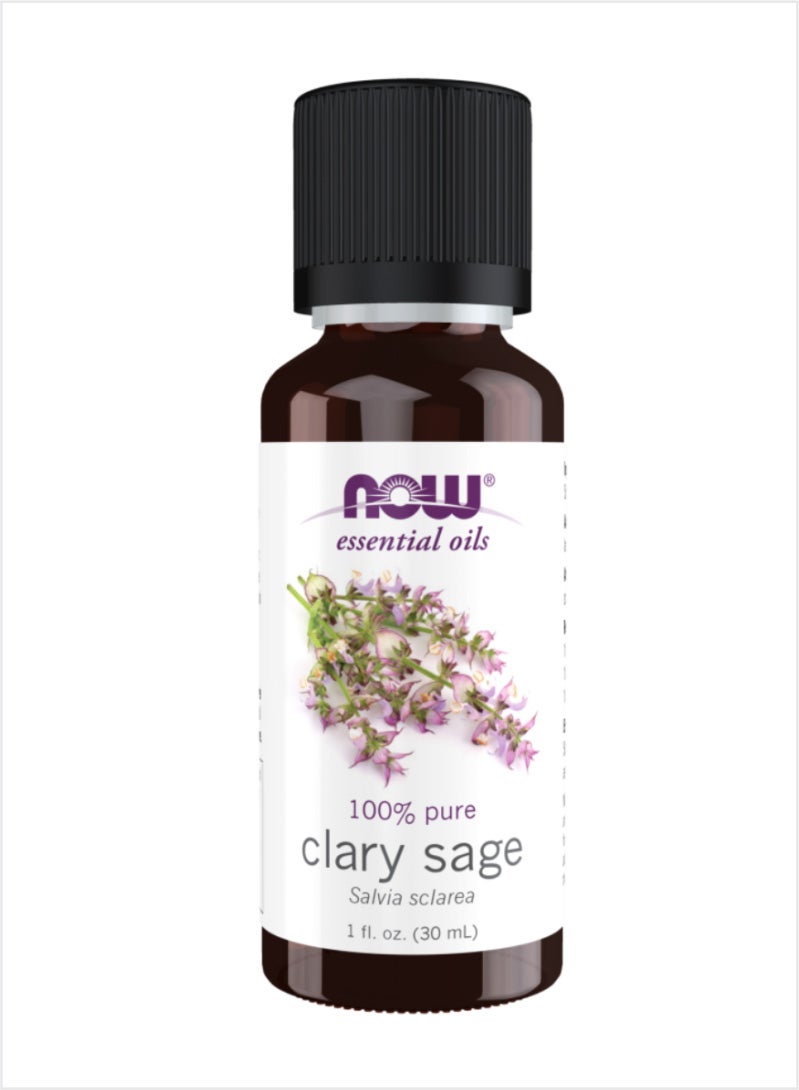 NOW Clary Sage Essential Oil - 100% Pure & Soothing, 30ml