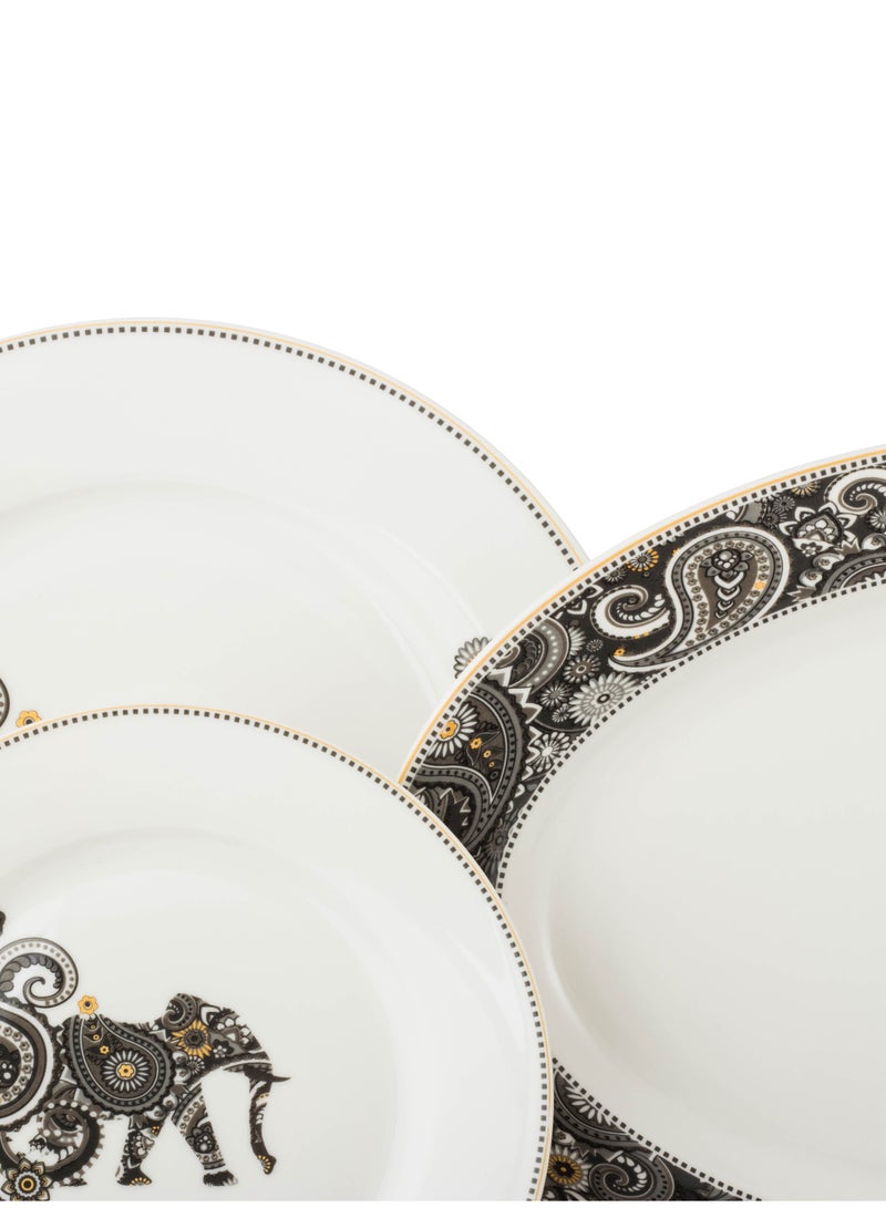 Porcelain dinner set consisting of 40 pieces and 6 people