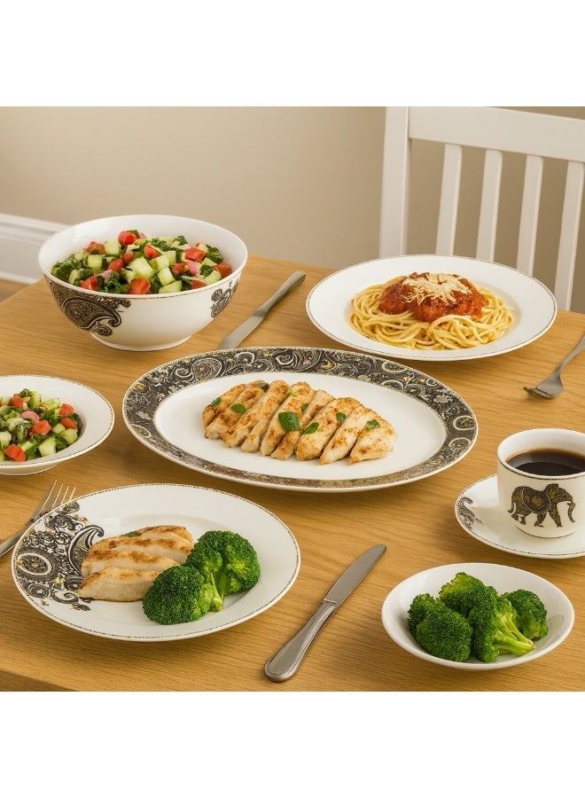 دانيا طقم سفرة بورسلان مكون من 40 قطعة و عدد 6 اشخاص - Image 2