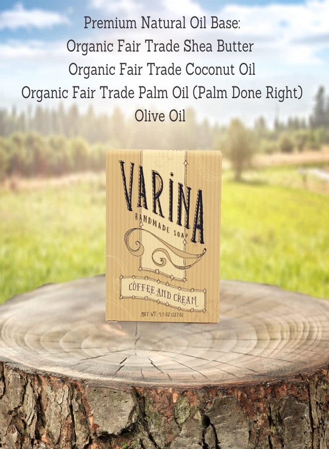 Varina Natural Coffee Cream Bar Soap - Gentle Cleansing for Sensitive Skin, Earthy Scents - 3 Pack - Image 2