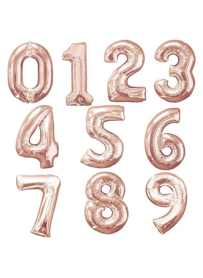 Balloonistics Rose Gold Number Three Foil Balloon 16" Inch Balloon - Number 3  - Image 2