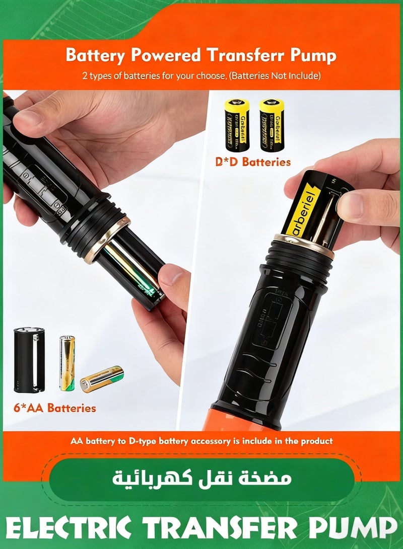 2025 New Portable Transfer Pump Battery Operated Electric Siphon Pump for Gas, Fuel, Diesel, Water Transfer 2.4 GPM Flow Oil Extractor -Easy to Use Hand Fuel Pump, Multi-Use Siphon Fuel Transfer Pump - Image 5