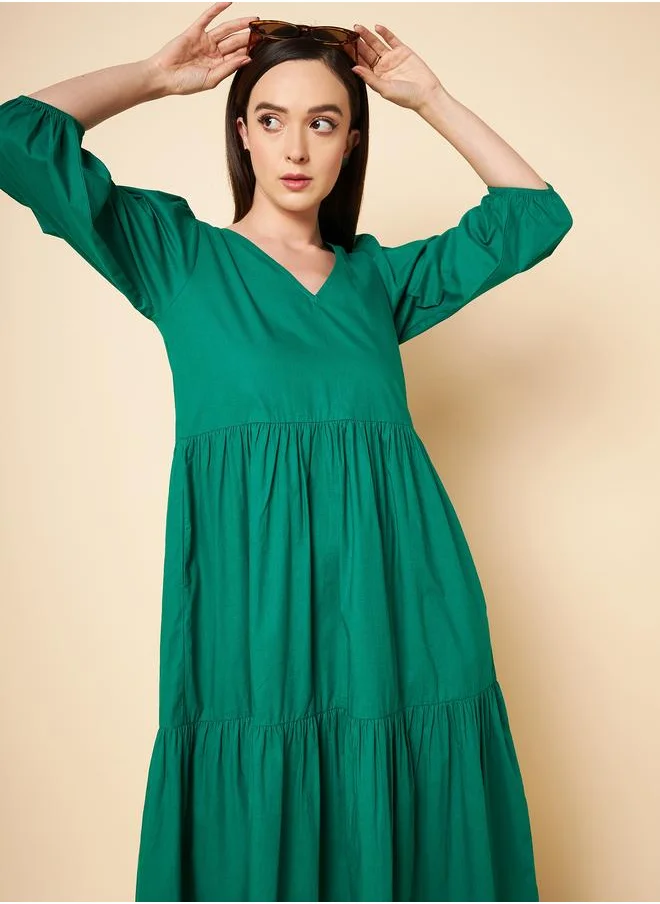 هاي ستار Women Green Dress