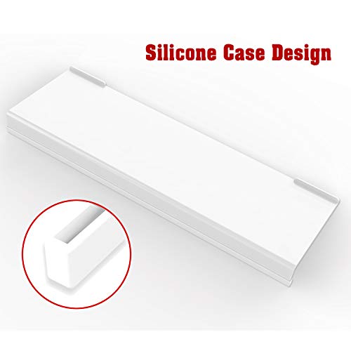 KOTEMON Acrylic Tilted Computer Keyboard Stand for Ergonomic Typing, Keyboard Tray Holder with Silicone Non-Slip Case, White - Image 5