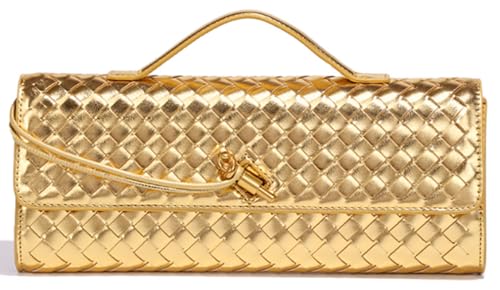 Upbull Trendy Woven Evening Clutch Purses Women Underarm Shoulder Handbag Cute Satchels Crossbody Purse PU Leather Wallet - Image 1