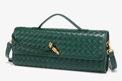 Upbull Trendy Woven Evening Clutch Purses Women Underarm Shoulder Handbag Cute Satchels Crossbody Purse PU Leather Wallet - Image 2