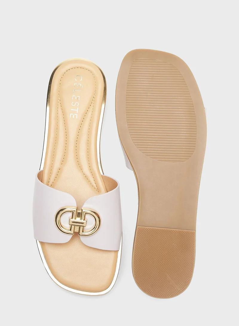 Celeste Single Strap Flat Sandals