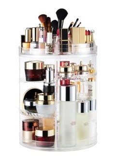 Women's Accessories Organizer & Vanity Items - Acrylic Rotating Makeup & Accessories Organizer Adjustable 360 ​​Degree Rotation Large Capacity 8 Layers Cosmetic Storage Case Fits Jewelry, Makeup Brushes, Lipsticks & More Clear - Cosmetic Storage Organizer Easily organizes jewelry and hair accessories. Looks elegant when placed on your vanity, bathroom counter, dresser. Clear design for easy viewing - Rings, Earrings, Makeup Brush Organizer - Makeup Organizer - Excellent Gift for Girls on Wedding, Birthday, Valentine's Day -