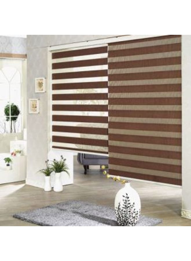 بانيكس  ستائر زيبرا بني داكن  125W x 125H cm  - Image 3