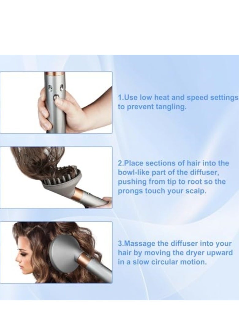 Generic - Hair Diffuser Attachment for Dyson Airwrap, Upgraded Diffuser Nozzle Compatible with Airwrap Styler, Diffuser Attachment for Airwrap HS01/HS05, for Replacement Part NO.973365-01, Gold - Image 1